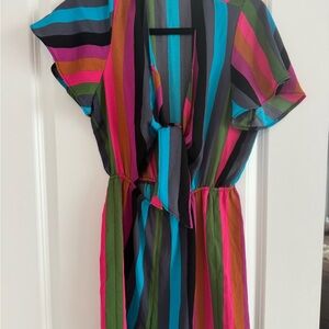 Multicolor Striped Romper